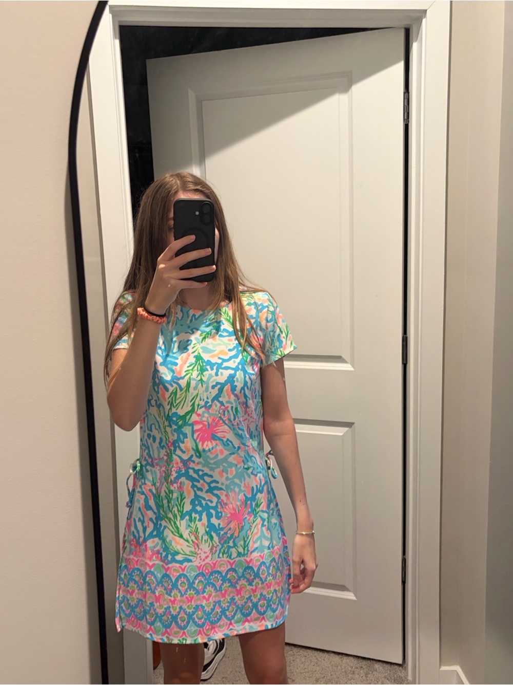 Lilly Pulitzer Blanca Stretch Romper Coral Bay